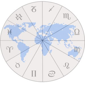 World Map and Chart Wheel